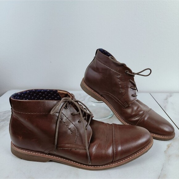 Tommy Hilfiger Men\'s Brown Rawstin Chukka Lace Up Ankle Boots, Sz 11.5 main image 4